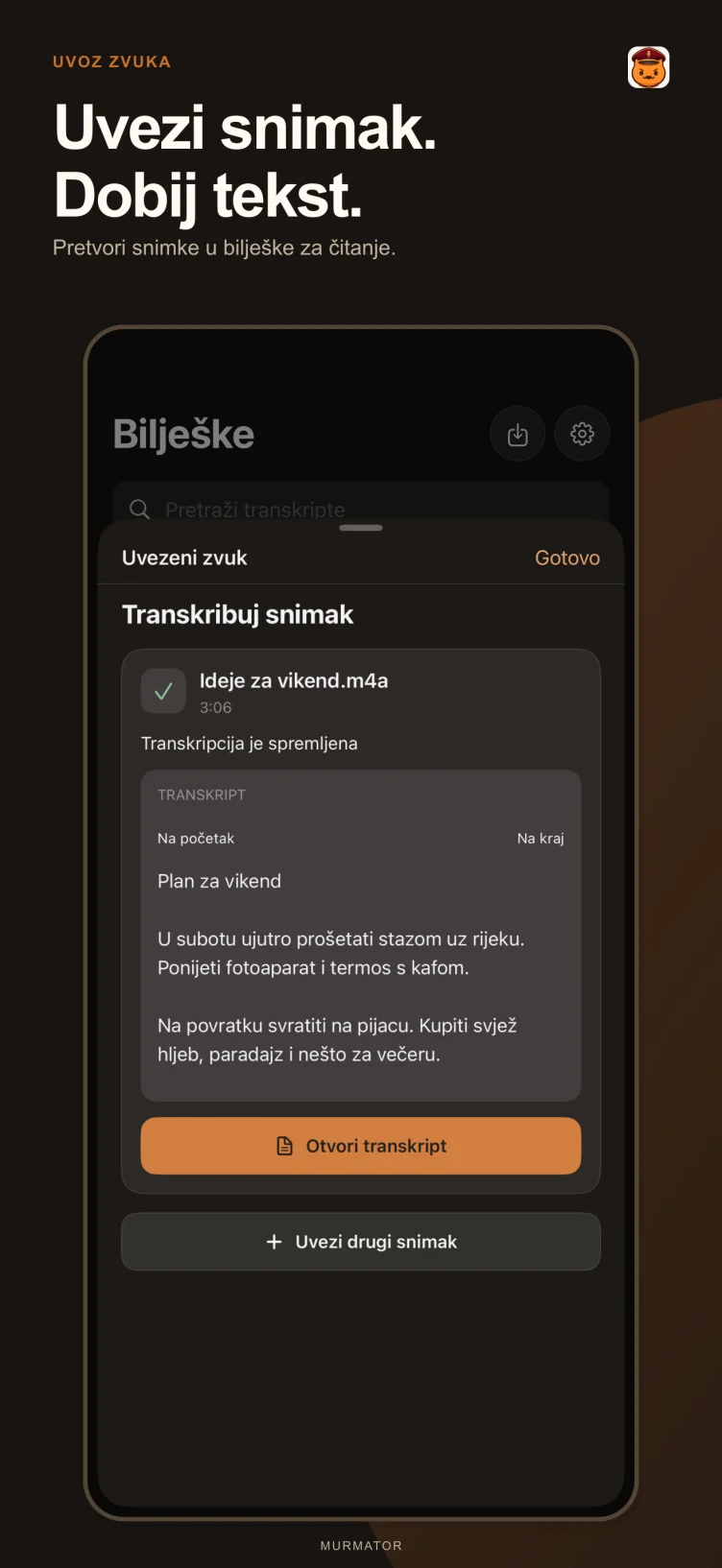 Uvoz zvuka