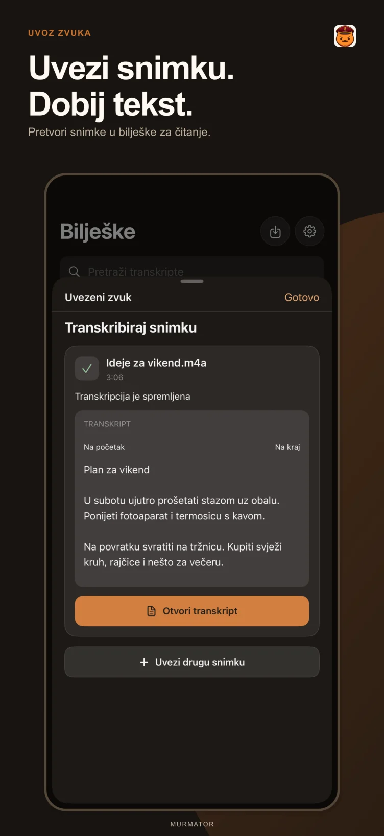 Uvoz zvuka